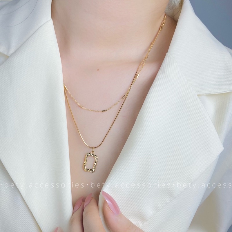 Dây chuyền nữ hai lớp thời trang phong cách hàn quốc Kary