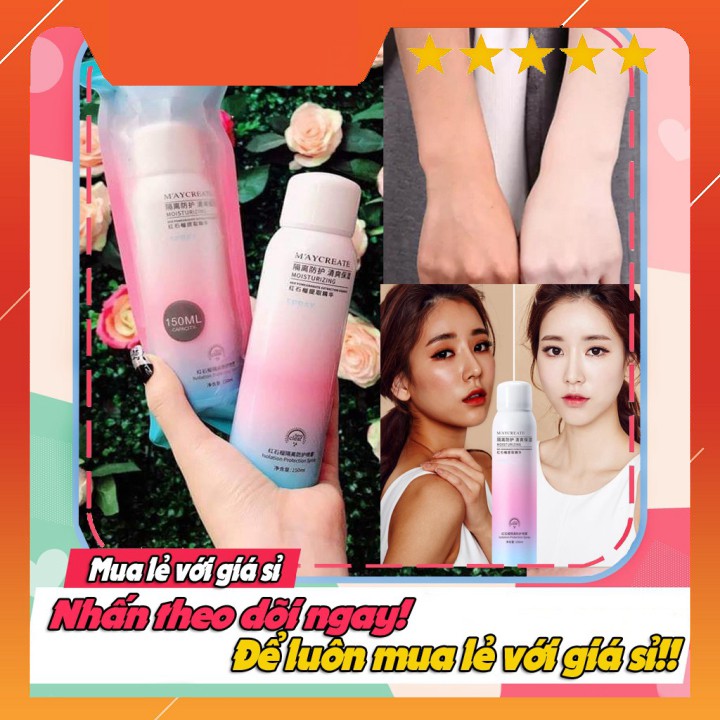 Xịt Chống Nắng MayCreata 150ml, Chống Nước, Trắng Da Thơm Dễ Chịu Xuka cosmetic | BigBuy360 - bigbuy360.vn