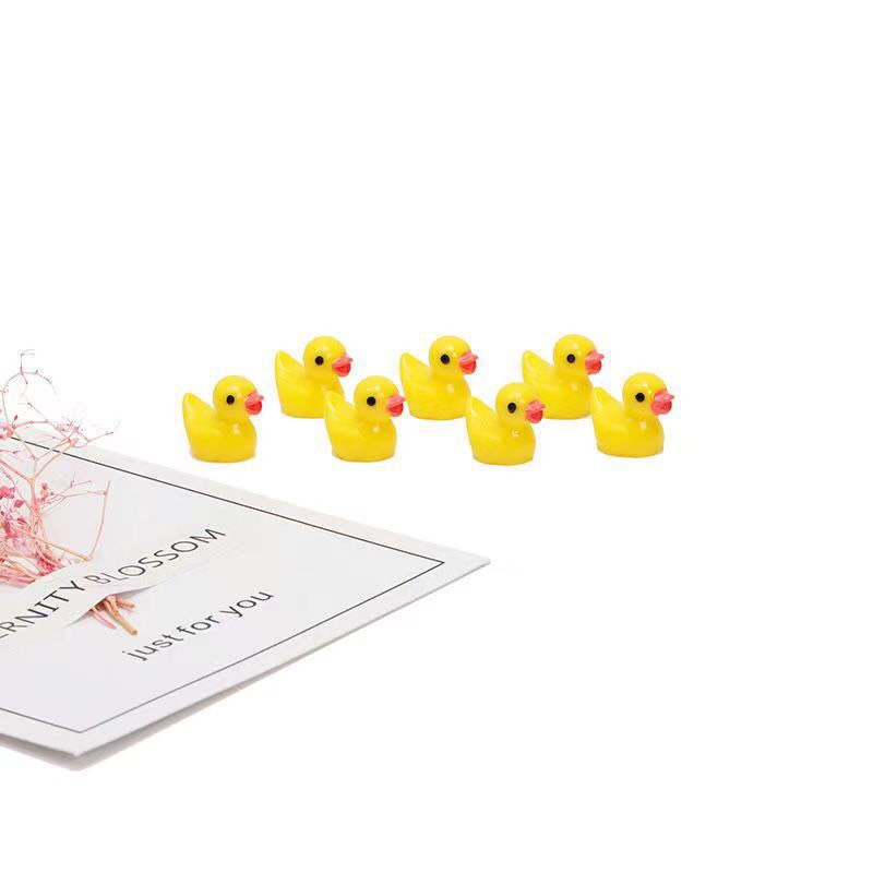 Phụ Kiện Tiểu Cảnh Vịt Con Trang Trí Chậu Cây, Oto, Bàn Học, Bàn Làm Việc
