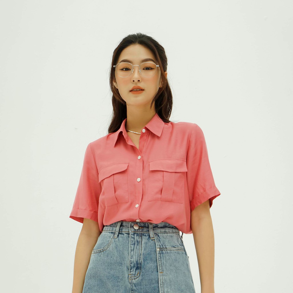 [Mã WABRJM1111 giảm 10% đơn 99K] Áo Sơ Mi ngắn tay cổ Đức Pocket shirt Méo Shop | BigBuy360 - bigbuy360.vn