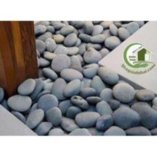 1kg đá sỏi đen viên lớn trang trí sân vườn, bể cá, chậu cây, chặn giấy trên bàn