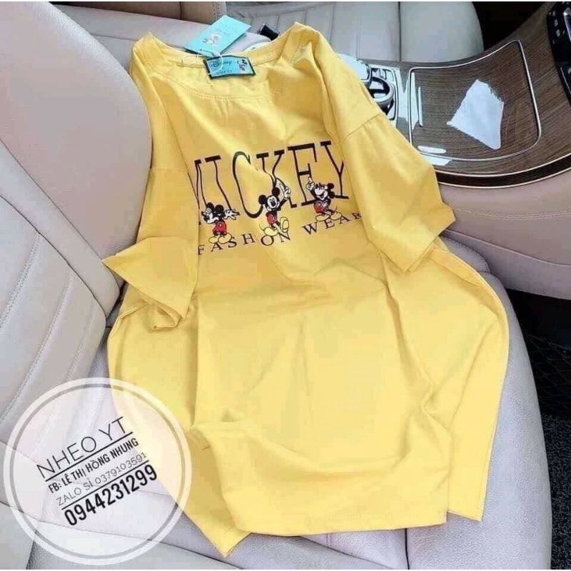 Áo thun QC giá rẻ chất thun dày dặn, size 40-60kg phom giấu quần nha chị em