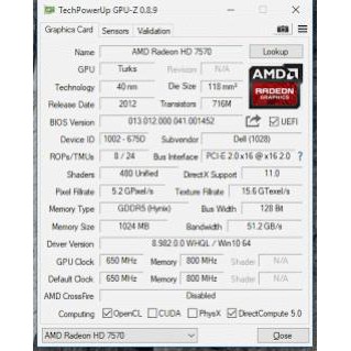 Card Vga Dell AMD Radeon HD 7570 1GB GDDR5 SDRAM 128-bit PCI Express 2.1 x16 DVI DX11 Desktop Video Card KFWWP CN-0KFWWP | BigBuy360 - bigbuy360.vn