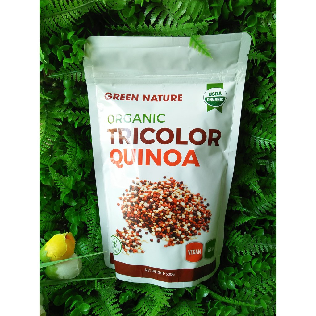 Hạt quinoa 3 màu hữu cơ Green Nature 500g