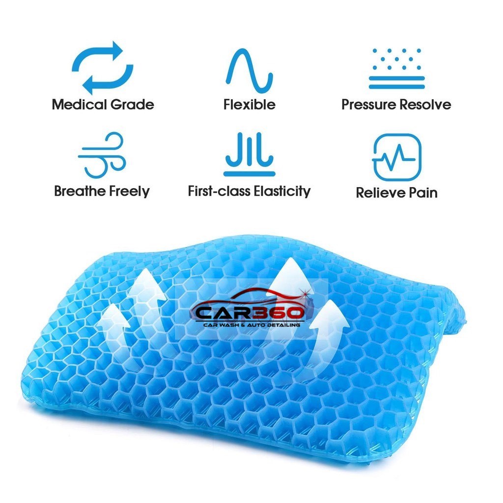 ⚡️MADE IN JAPAN⚡️Đệm Ngồi Gel 3D Thoáng Khí Tuần Hoàn Máu,Chống Đau Mỏi Lưng Mông⚡️Hàng Chính Hãng⚡️