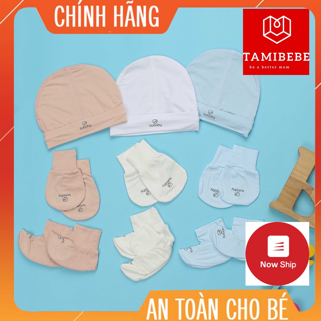 Bao chân bao tay trẻ sơ sinh Bu Baby Xả kho -TAMIBEBE