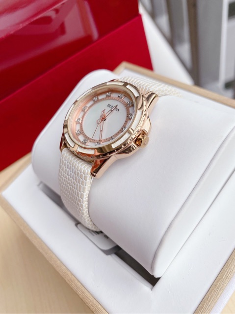 Đồng hồ nữ Bulova Enamel Inlayed Case Ladies 98p119