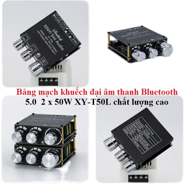 Mô Đun Mạch Khuếch Đại Âm Thanh Bluetooth 5.0 Kỹ Thuật Số XY - T50L