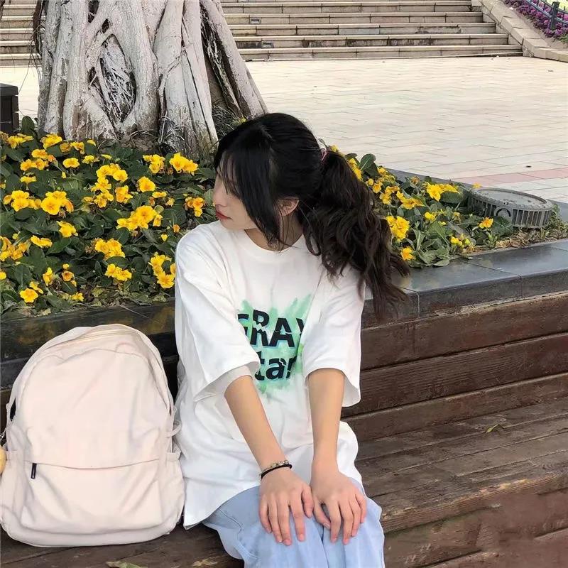 NRVP Áo Thun 100% Cotton Dáng Rộng Thời Trang Hàn Quốc Cho Nữ