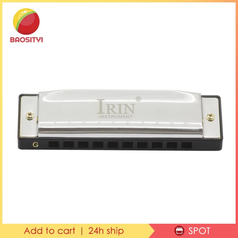[Baosity1] Kèn Harmonica 10 Lỗ Cao Cấp Có Hộp Đựng Chìa Khóa
