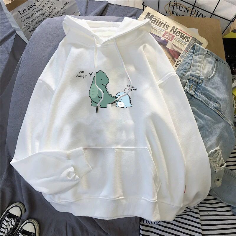 Áo hoodie đôi khủng long chất nỉ bông dày siêu ấm | BigBuy360 - bigbuy360.vn