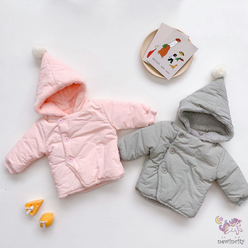 Áo khoác cotton có mũ thời trang cho bé dễ thương