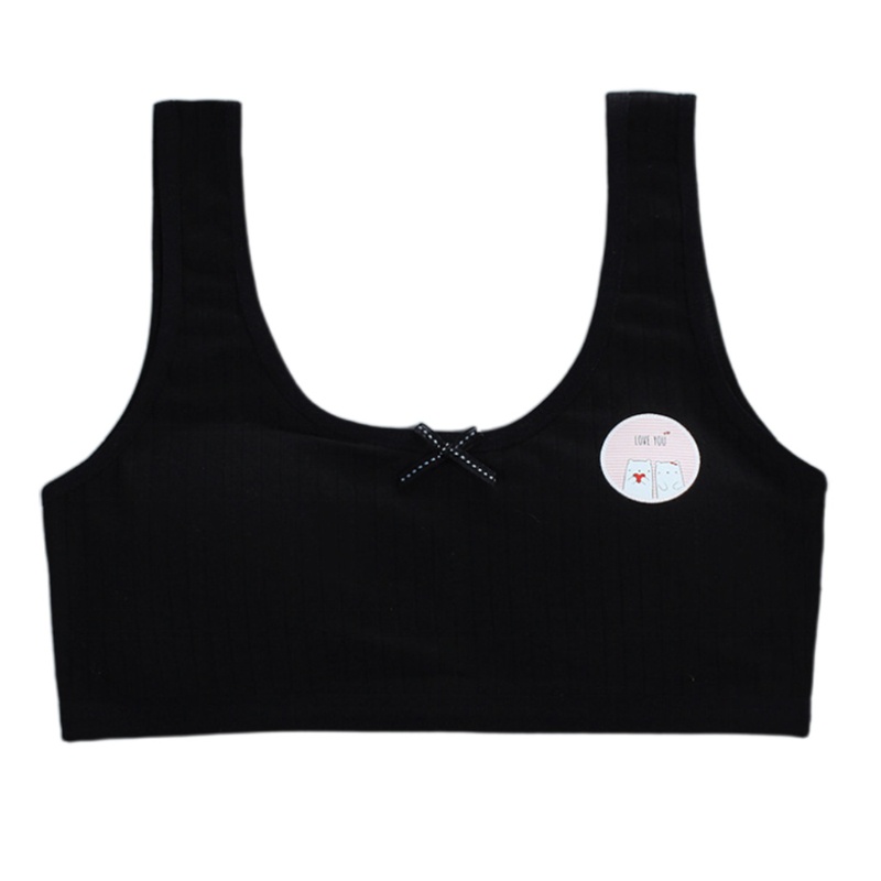 Áo lót vải cotton Không Gọng In Họa Tiết Gấu Hoạt Hình Xinh Xắn Dành Cho Nữ