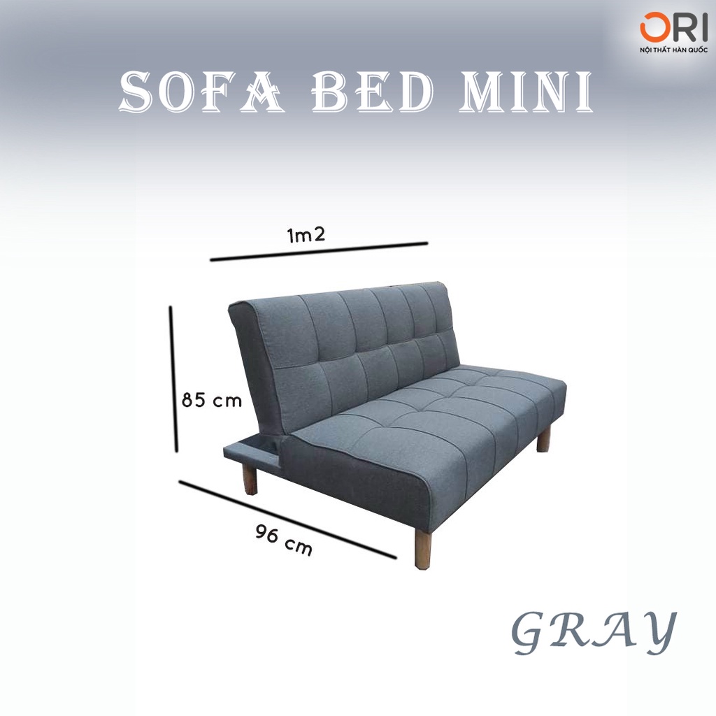 SOFA MINI DÀI 1M2 PHÙ HỢP CHO GÓC NHÀ NHỎ NHẮN - SOFA GIƯỜNG THÔNG MINH 3 CHỨC NĂNG NGÃ - ORI NỘI THẤT HÀN QUỐC