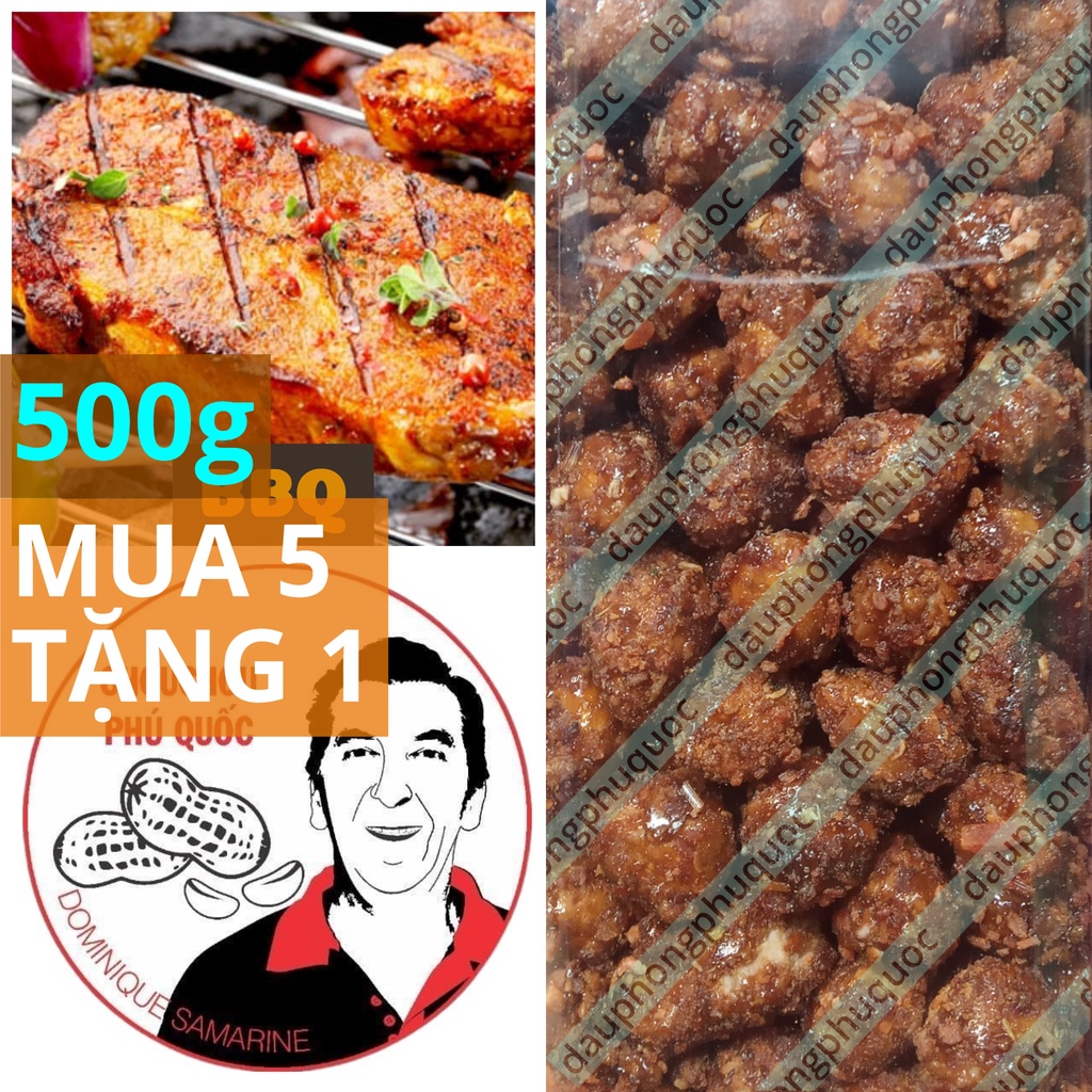 Đậu phộng vị thịt nướng BBQ CHOUCHOU PHÚ QUỐC ÔNG TÂY - hũ 500g