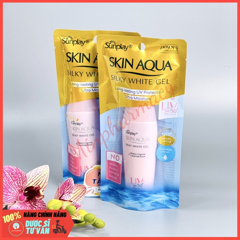 Gel Chống Nắng SUNPLAY Skin Aqua Dưỡng Da Sáng Mịn SPF50+ PA++++ Silky White Gel - Minpharmacy