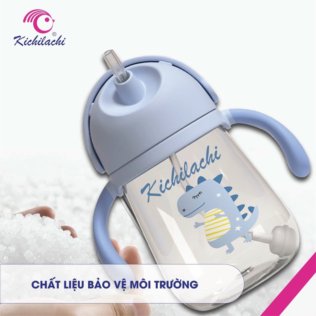 [KICHILACHI Chính Hãng] Bình Tập Uống Nước 220ml, Trên 6 Tháng Tuổi, Có Van Chống Sặc, Nhựa Tritan Cao Cấp - Shiba Kids