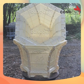 Khuôn Chậu ABS, Khuôn Đúc Chậu Xi Măng Lục Giác 60 Úp Đáy - LG60UD