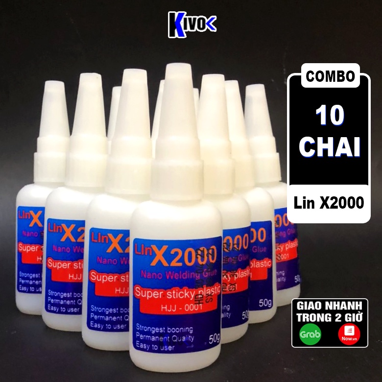 Keo Siêu Dính Lin X2000 50g - Keo Dán Đa Năng Dán Giày Dép, Gỗ, Nhựa, Kính Thuỷ Tinh, Sắt...- Keo X2000  Kivo