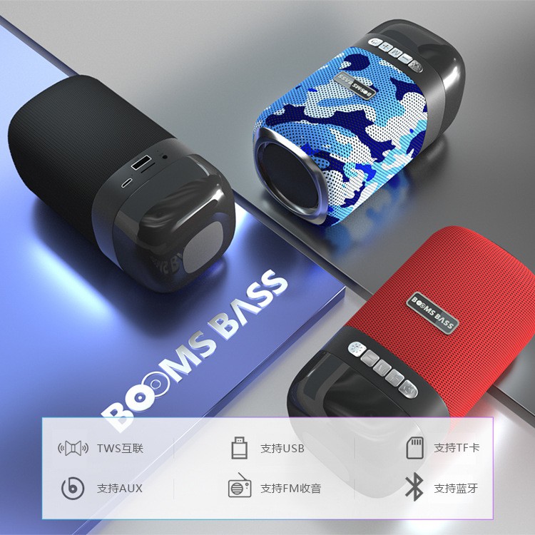 Loa Bluetooth Boombass L22 loa mẫu mới âm thanh Bass siêu ấm - Hỗ trợ thẻ nhớ,Bluetooth,audio 3.5mm