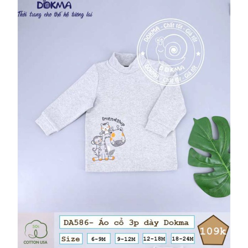 Áo cổ 3 phân dày Dokma DA586 (9-24m)