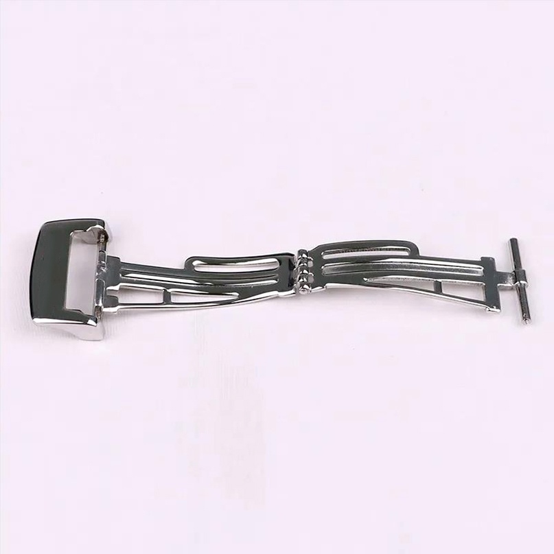 Khóa Gài 18mm Dạng Gập Cho AP GA2100 Dây Đeo Đồng Hồ Bằng Da Cao Su Màu Bạc/Đen/Vàng Hồng