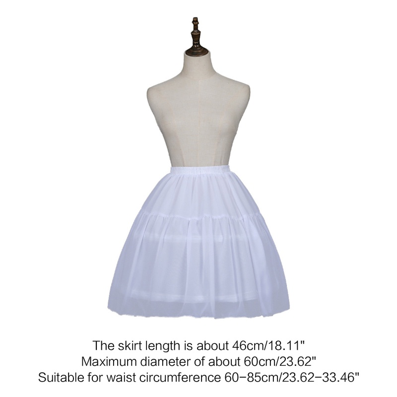 Ivy Váy Dưới Băng Cài Đầu Petticoat Màu Trắng Cho Nữ