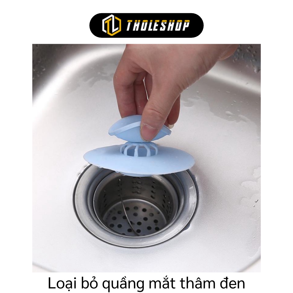 Nắp Chặn Lọc Rác Bồn Rửa Chén - Nắp Đậy Silicone Chặn Tóc Bồn Rửa Mặt Bật Mở 7737