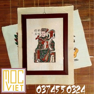 Tranh Đông Hồ Phát Lộc tranh cỡ 27x37cm