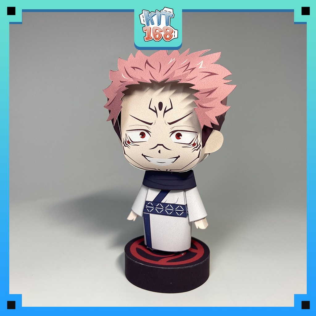 Mô hình giấy Anime Game Chibi Sukuna - Jujutsu Kaisen + kit hộp trang trí