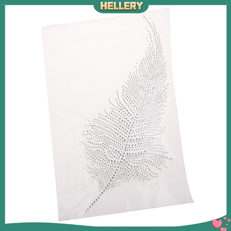 Miếng Dán Ủi Quần Áo Hình Lông Vũ Đính Đá 9.45 &quot;