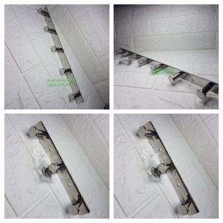 Móc treo quần áo bắt tường inox 304 kiểu dáng núm tròn hàng chống gỉ có loại 3 tai, 5 tai và 7 tai để lựa chọn