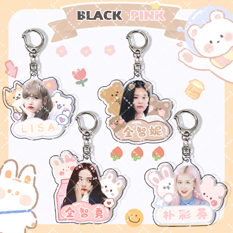 Móc khóa in 2 mặt hình Lisa Blackpink chất liệu acrylic