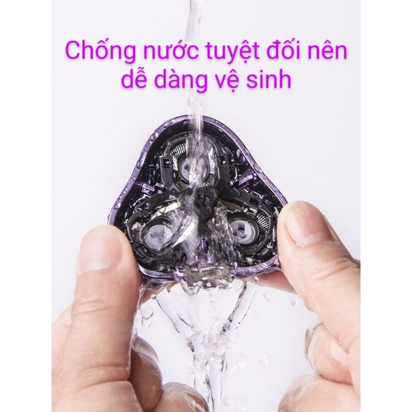 [HÀNG CAO CẤP]Máy cạo râu AUX hàng nội địa cao cấp thiết kế 3 đầu lưỡi dao cạo nổi 3D thông minh vô cùng tiện lợi