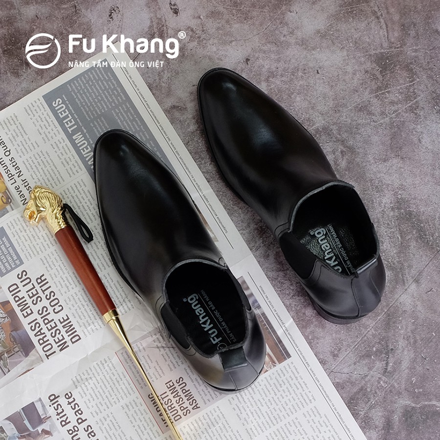 Giày Chelsea Boot da bò thật cao cấp hàng hiệu Fu Khang 2 màu Đen Nâu Mã FK111 | BigBuy360 - bigbuy360.vn