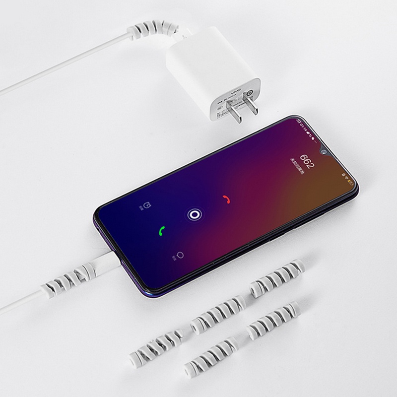 4 Dụng Cụ Quấn Dây Cáp Bằng Silicon Cho Điện Thoại, Dây Sạc USB