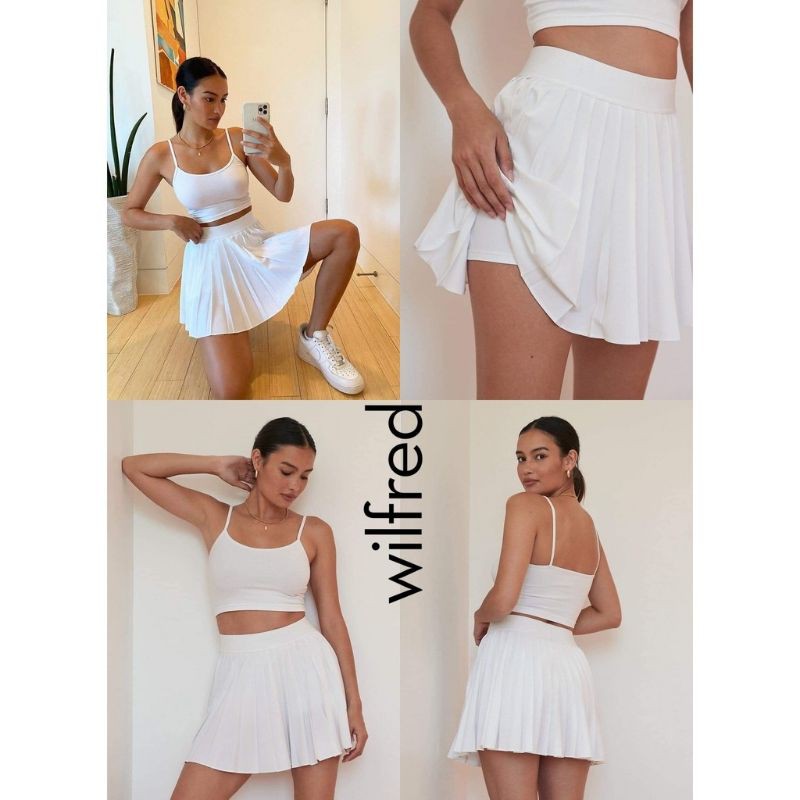 Chân váy tennis lưng cao TNA xếp ly nhánh Wilfred 94644 97731 79172