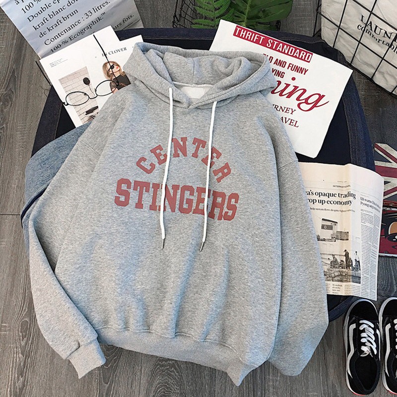 Áo khoác hoodie 194SHOP vải nỉ co dãn, dày dặn mềm mịn form rộng - CENTER STINGERS