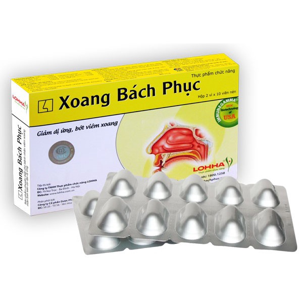 [CHÍNH HÃNG XOANG BÁCH PHỤC xoang bach phuc - Giảm Dị Ứng , ho tro diêu tri Viêm Xoang