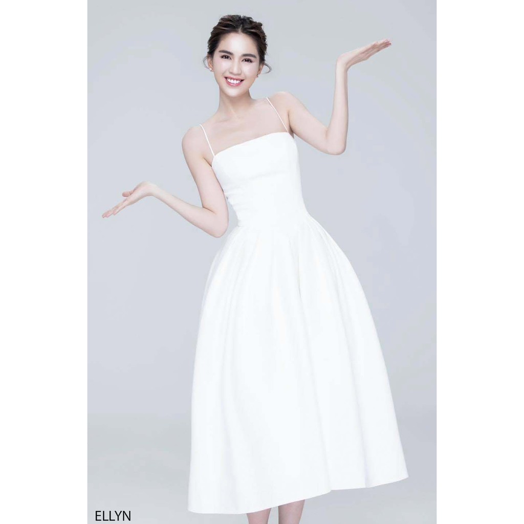 Đầm Dự Tiệc Cao Cấp NAPUBEE, Váy Maxi 2 Dây Đi Biển Thiết Kế Dáng Xòe Xếp Ly ELLYN DRESS