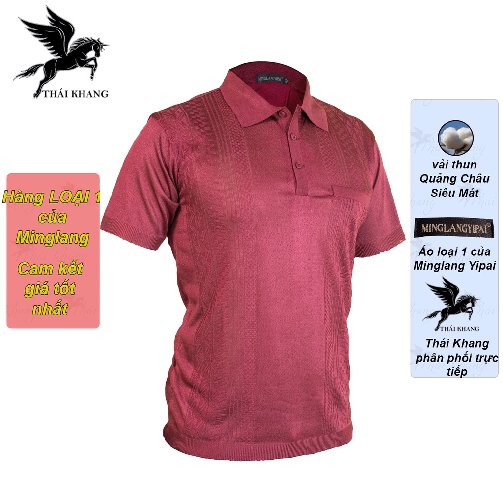 Áo nam mông tơ ghi LOẠI 1 siêu mềm siêu mát loại áo polo nam trung niên nhập từ Quảng Châu TQC5 ❕
