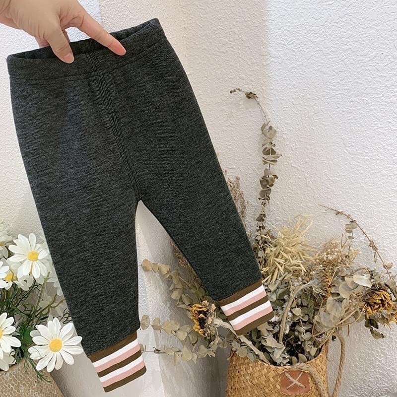 Quần legging Quảng Châu lót nỉ siêu ấm Unisex cho bé 9-22kg