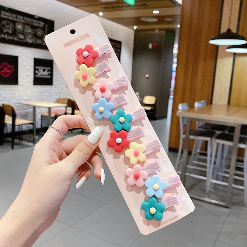 Bộ 10 Kẹp Tóc Xinh Xắn Hình Họa Tiết Mây / Trái Cây Cho Bé Gái