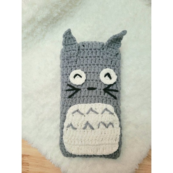 TÚI ĐỰNG ĐIỆN THOẠI HÌNH TOTORO BẰNG LEN HANDMADE