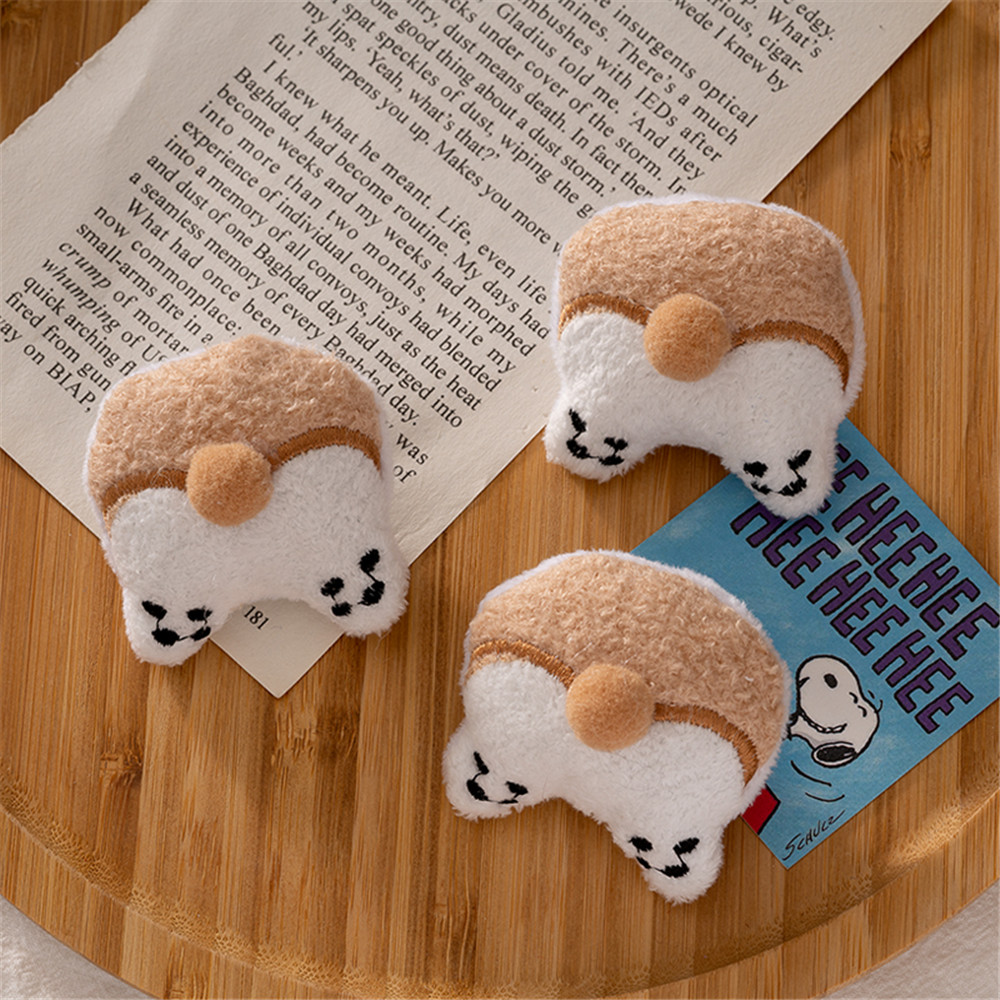 Ghim cài áo hình mông cún nhồi bông đáng yêu