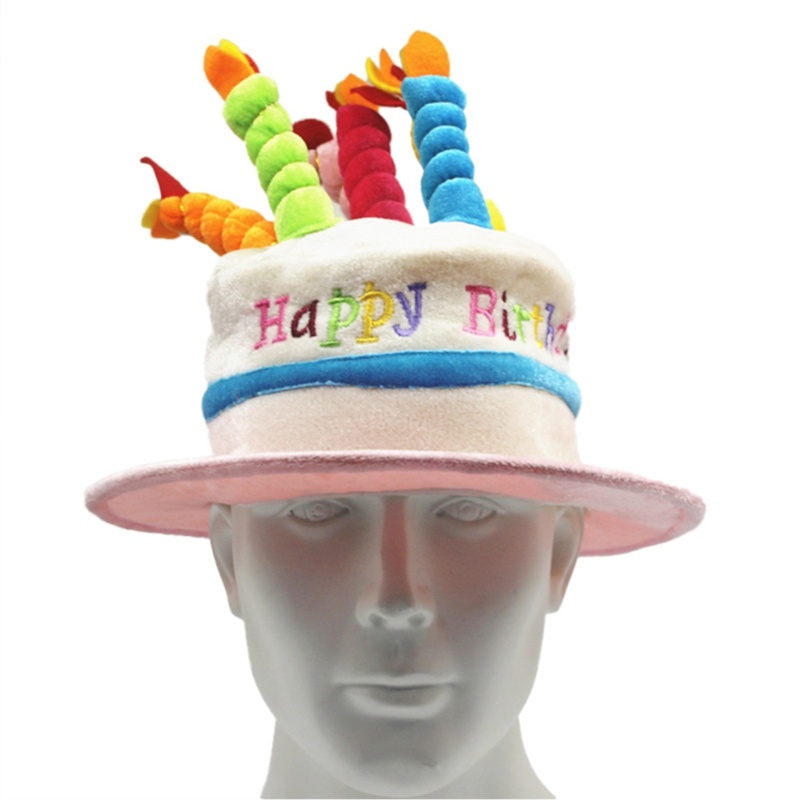 Nón Vải Lông Hình Bánh Kem Sinh Nhật Độc Đáo Dành Cho Nam Và Nữ