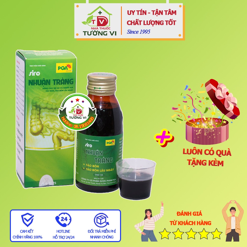 Siro PQA Nhuận Tràng - Hỗ trợ người bị táo bón, táo bón lâu ngày