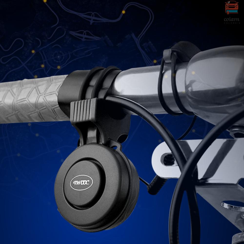 Chuông điện tử chống nước gắn tay lái xe đạp + sạc USB + dây cao su + hướng dẫn sử dụng