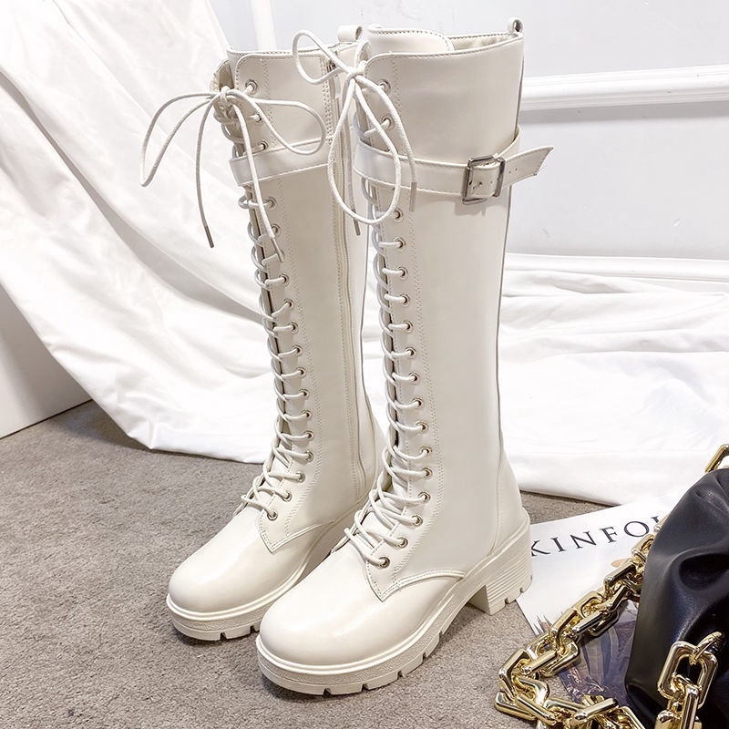 Order Boots đùi nâng 5cm siêu hot douyin phong cách Ulzzang mới nhất mùa thu 2022, sẵn be sz35