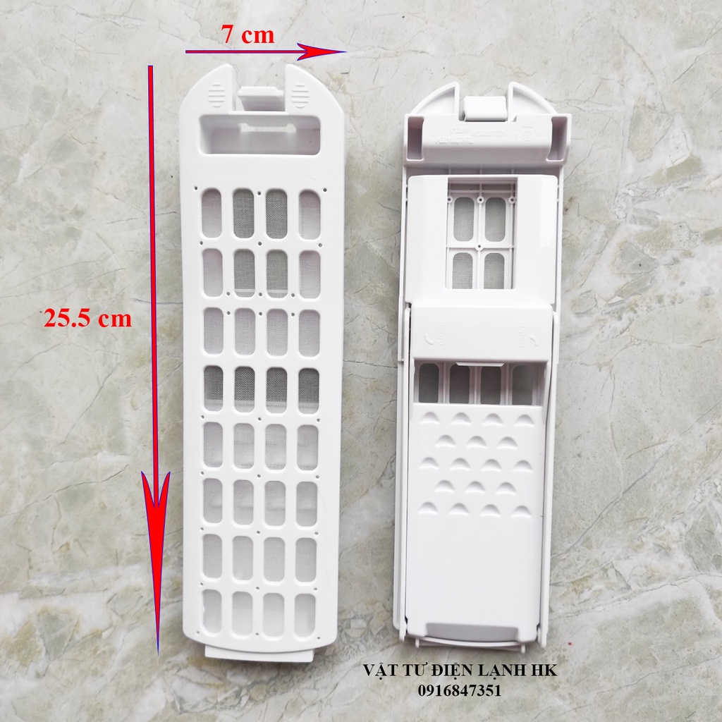 Túi lưới lọc máy giặt SANYO AQUA AQW - FR100ET, DR100ET, 25.5cm x 7cm x 2cm Lọc rác sơ vải mg